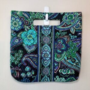Vera Bradley Blue Rhapsody Paisley Print Quilted Holiday Tote Bag